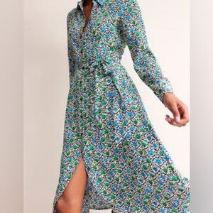 Boden “Kate” Floral midi Shirt Dress, size 16R